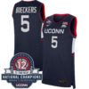 Paige Bueckers UConn Huskies Women's Basketball Navy Jersey w/ 12-Time National Champs Patch - All Stitched