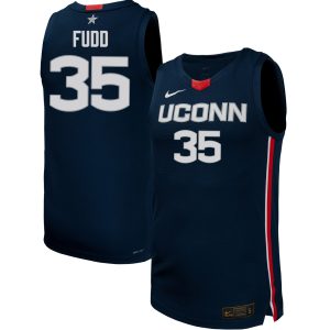Azzi Fudd UConn Huskies Women's Basketball Navy Jersey - All Stitched