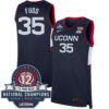 Azzi Fudd UConn Huskies Women's Basketball Navy Jersey w/ 12-Time National Champs Patch - All Stitched