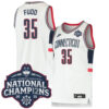 Azzi Fudd UConn Huskies Women's Basketball White Throwback Jersey w/ 2025 National Champions Patch - All Stitched