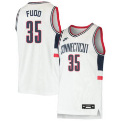 Azzi Fudd UConn Huskies Women's Basketball White Throwback Jersey - All Stitched