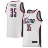 Azzi Fudd UConn Huskies Women's Basketball White Jersey - All Stitched