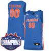 Custom Florida Gators Basketball Royal 2025 National Champions Jersey - All Stitched
