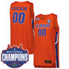 Custom Florida Gators Basketball Orange 2025 National Champions Jersey - All Stitched