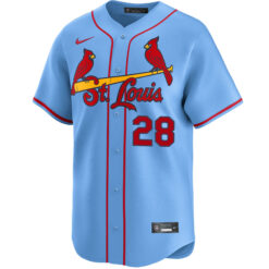 Alternative view of Nolan Arenado St. Louis Cardinals Light Blue Alternate Limited Jersey - All Stitched