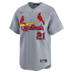 Alternative view of Lars Nootbaar St. Louis Cardinals Grey Road Limited Jersey - All Stitched