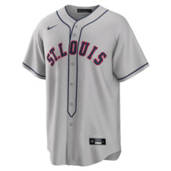 Alternative view of Lars Nootbaar St. Louis Cardinals Grey 2024 Rickwood Classic Jersey - All Stitched