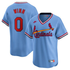 Masyn Winn St. Louis Cardinals Light Blue Cooperstown Collection Jersey - All Stitched