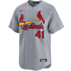Alternative view of Alec Burleson St. Louis Cardinals Grey Road Limited Jersey - All Stitched