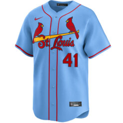 Alternative view of Alec Burleson St. Louis Cardinals Light Blue Alternate Limited Jersey - All Stitched