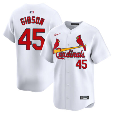 Bob Gibson St. Louis Cardinals White Home Limited Jersey - All Stitched