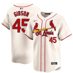 Bob Gibson St. Louis Cardinals Cream Alternate Limited Jersey - All Stitched