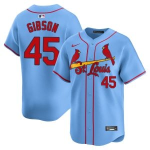 Bob Gibson St. Louis Cardinals Light Blue Alternate Limited Jersey - All Stitched