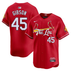 Bob Gibson St. Louis Cardinals Red City Connect Limited Jersey - All Stitched
