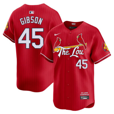Bob Gibson St. Louis Cardinals Red City Connect Limited Jersey - All Stitched