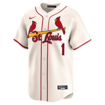 Alternative view of Ozzie Smith St. Louis Cardinals Cream Alternate Limited Jersey - All Stitched