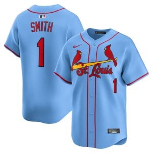 Ozzie Smith St. Louis Cardinals Light Blue Alternate Limited Jersey - All Stitched