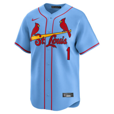 Alternative view of Ozzie Smith St. Louis Cardinals Light Blue Alternate Limited Jersey - All Stitched