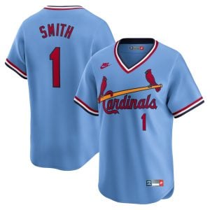 Ozzie Smith St. Louis Cardinals Light Blue Cooperstown Collection Jersey - All Stitched