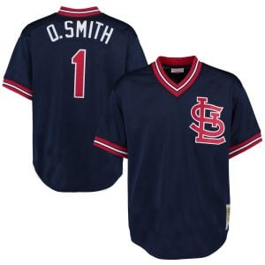 Ozzie Smith St. Louis Cardinals Navy 1994 Cooperstown Collection Jersey - All Stitched