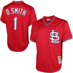 Ozzie Smith St. Louis Cardinals Red 1994 Cooperstown Collection Jersey - All Stitched