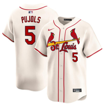 Albert Pujols St. Louis Cardinals Cream Alternate Limited Jersey - All Stitched