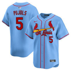 Albert Pujols St. Louis Cardinals Light Blue Alternate Limited Jersey - All Stitched