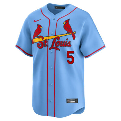 Alternative view of Albert Pujols St. Louis Cardinals Light Blue Alternate Limited Jersey - All Stitched