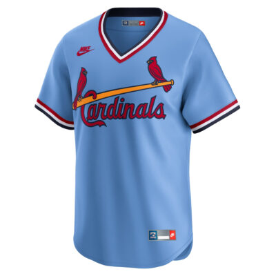 Alternative view of Albert Pujols St. Louis Cardinals Light Blue Cooperstown Collection Jersey - All Stitched
