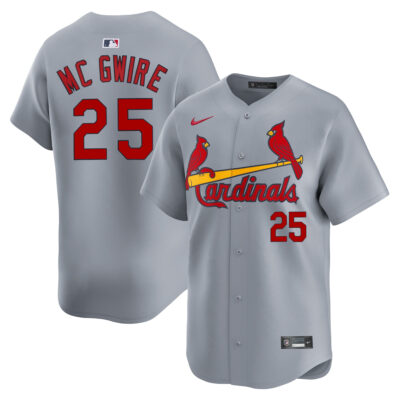Mark McGwire St. Louis Cardinals Grey Road Limited Jersey - All Stitched