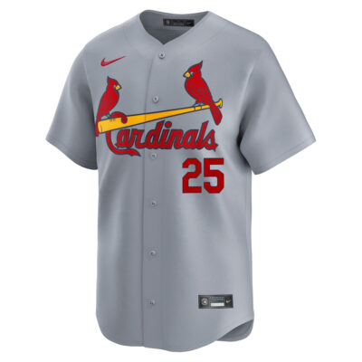 Alternative view of Mark McGwire St. Louis Cardinals Grey Road Limited Jersey - All Stitched