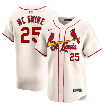 Mark McGwire St. Louis Cardinals Cream Alternate Limited Jersey - All Stitched