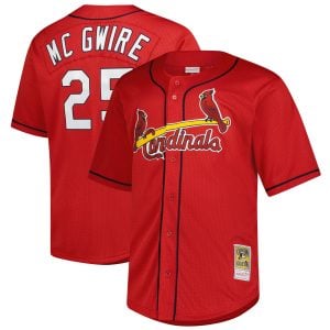 Mark McGwire St. Louis Cardinals Red Cooperstown Collection Jersey - All Stitched