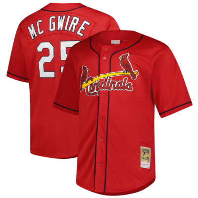 Mark McGwire St. Louis Cardinals Red Cooperstown Collection Jersey - All Stitched