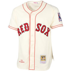 Alternative view of Ted Williams Boston Red Sox Cream Jersey - All Stitched