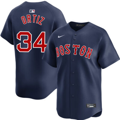 David Ortiz Boston Red Sox Navy Alternate Limited Jersey - All Stitched