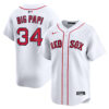David Ortiz Big Papi Boston Red Sox White Home Limited Jersey - All Stitched