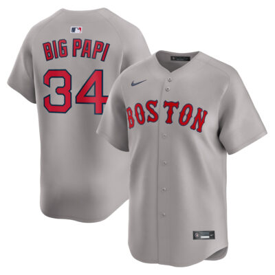 David Ortiz Big Papi Boston Red Sox Grey Road Limited Jersey - All Stitched