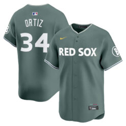 David Ortiz Boston Red Sox Green City Connect Theme Jersey - All Stitched