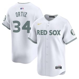 David Ortiz Boston Red Sox White City Connect Theme Jersey - All Stitched