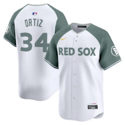 David Ortiz Boston Red Sox Alternate White City Connect Theme Jersey - All Stitched