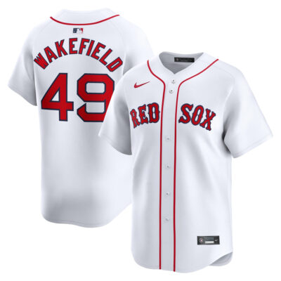 Tim Wakefield Boston Red Sox White Home Limited Jersey - All Stitched