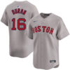 Jarren Duran Boston Red Sox Grey Road Limited Jersey - All Stitched