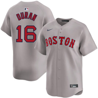 Jarren Duran Boston Red Sox Grey Road Limited Jersey - All Stitched