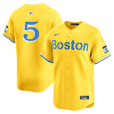 Nomar Garciaparra Boston Red Sox Gold City Connect Limited Jersey - All Stitched