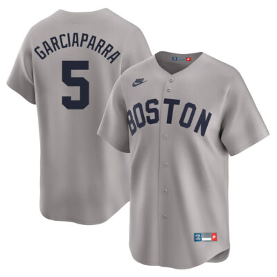 Nomar Garciaparra Boston Red Sox Grey Throwback Limited Jersey - All Stitched