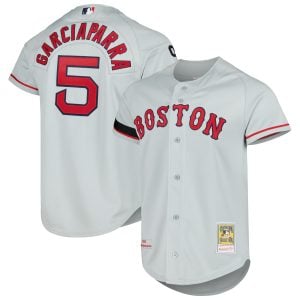 Nomar Garciaparra Boston Red Sox Grey Cooperstown Collection Jersey - All Stitched