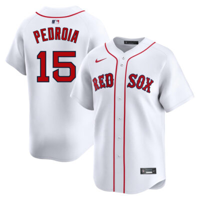 Dustin Pedroia Boston Red Sox White Home Limited Jersey - All Stitched