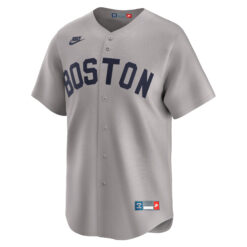 Alternative view of Dustin Pedroia Boston Red Sox Grey Throwback Limited Jersey - All Stitched