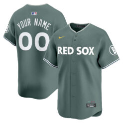 Custom Boston Red Sox Green City Connect Theme Jersey - All Stitched